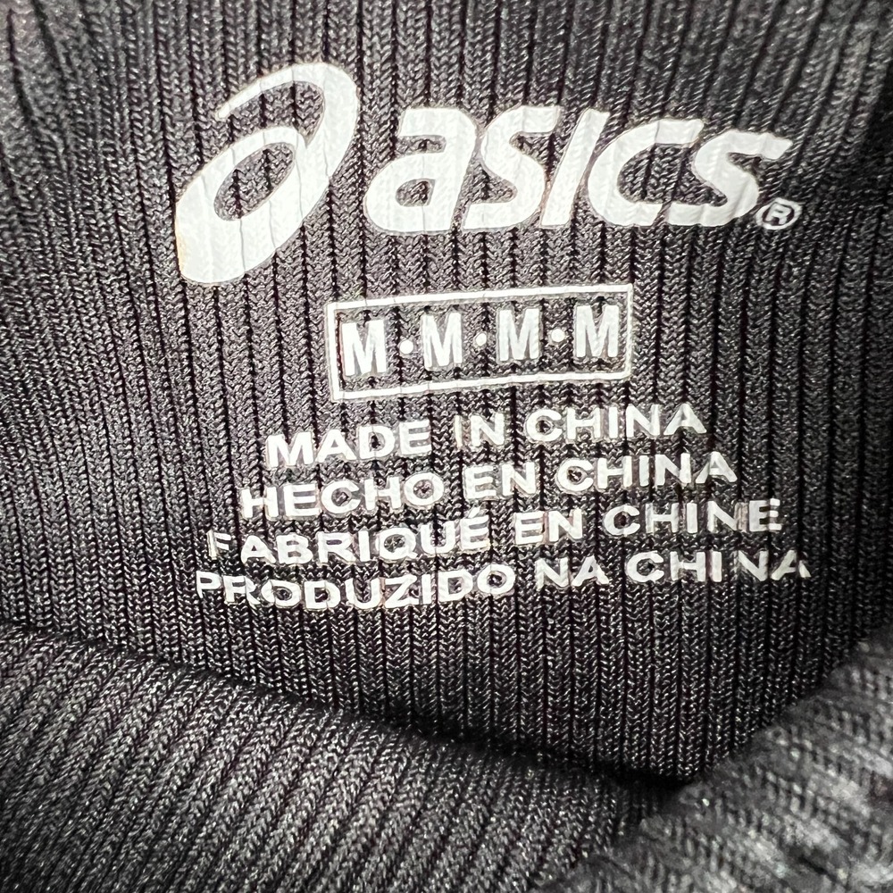 ASICS Tank Top Womens Medium Black Ribbed Sleeveless Active Running Workout - Picture 3 of 9